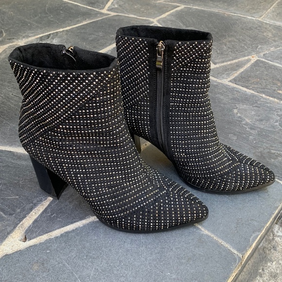 Rhinestone Studded Ankle Boots - Picture 12 of 13